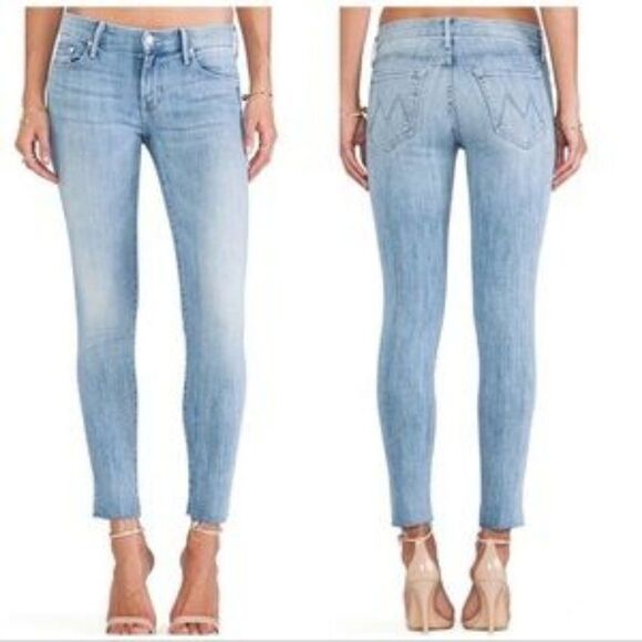 Mother The Looker Ankle Fray Skinny Jeans - Picture 1 of 11